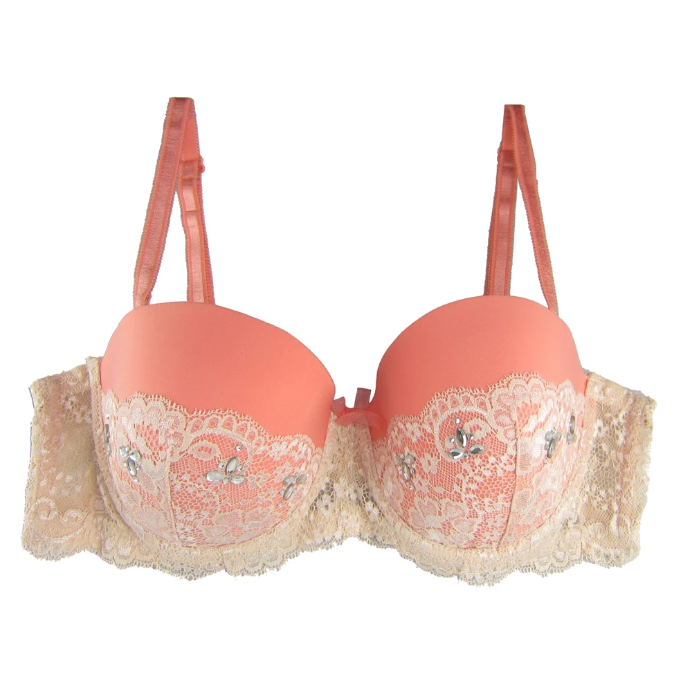 

Women Lace Bra Beading Half Bra #D75BLP15