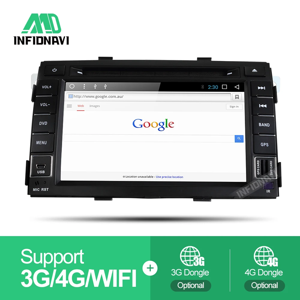 Perfect Infidnavi ZLSLT7071 2G+32G android 7.1 car dvd for kia sorento 2009 2010 2011 2012 2 din in dash car stereo gps nagavition 4