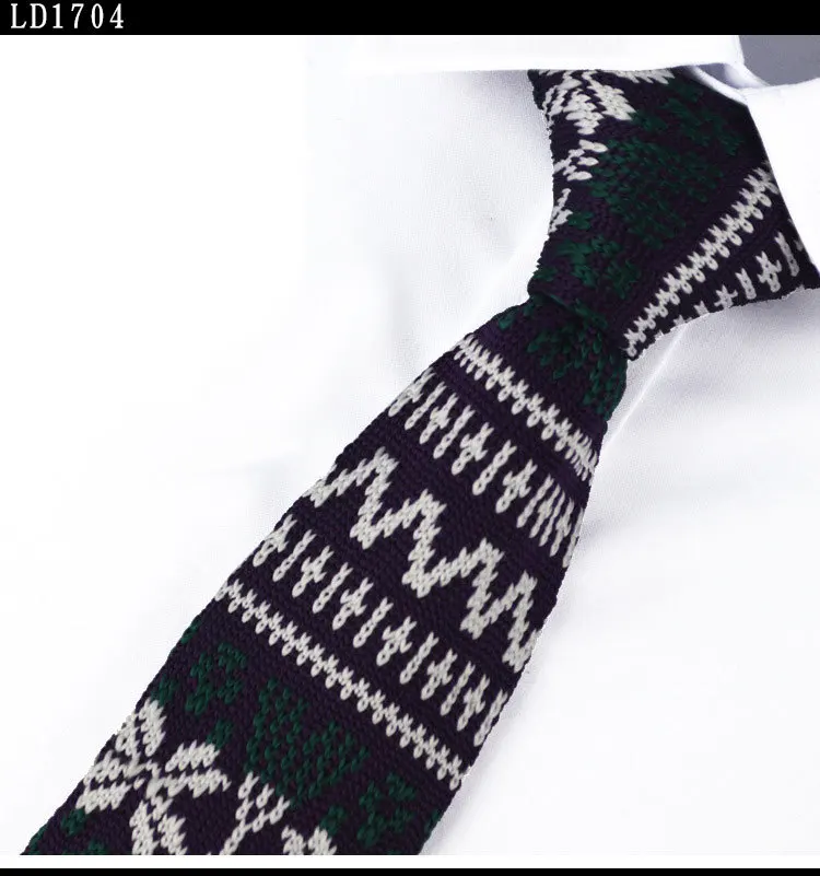 New Arrive Men's Knitting polyester woven ties Classic Neckties Fashion Plaid Mans Tie for wedding
