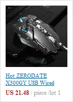 Горячая ZERODATE X300GY USB Проводная 4000 точек/дюйм 7 кнопок оптическая игровая мышь светодиодный подсветка компьютерная мышь для компьютера imac pro macbook ноутбук