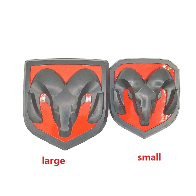 

New 3D Car Head Grill Tailgate 3D Stickers Metal Emblem Refitting Metal Chrome Badge Emblem Sticker head For Dodge Ram Caliber