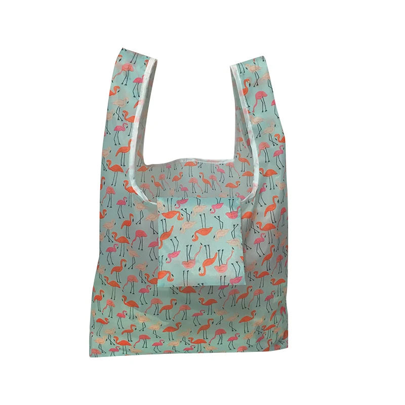 Новинка, 9 стилей, многоразовая Портативная сумка через плечо, Полиэстеровая сумка для путешествий, сумки для покупок, Экологичная складная сумка