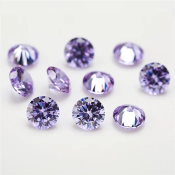 

100pcs/lot 0.8mm~3.5mm Round Shape Loose CZ Stone Lavander Color AAAAA Cubic zirconia Synthetic Gems For Jewelry DIY Stone