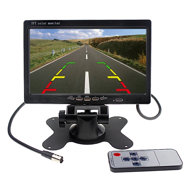 Car Monitor 7 inch Headrest Monitor for Rearview Camera IR Remote