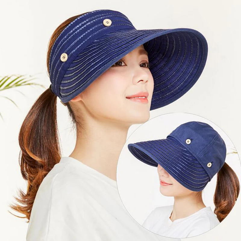 2017 Women Ladies Summer Visor Cap Tennis Sun Hat Female Girls Outdoor
