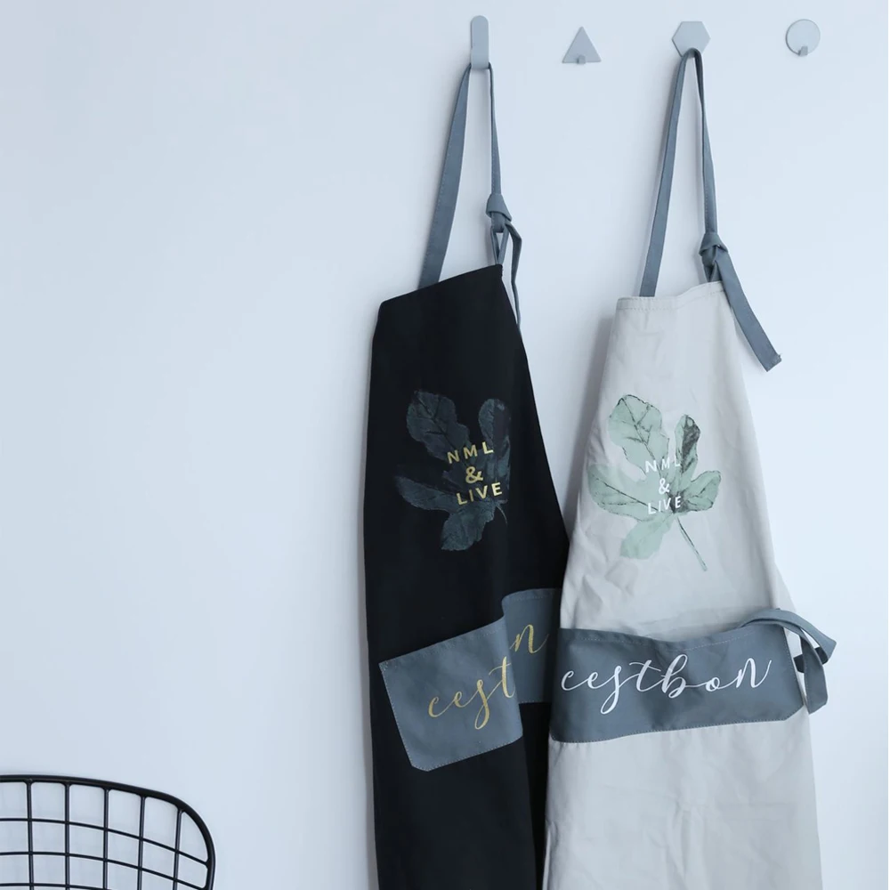 Lady Women Adjustable Cotton Linen High-grade Kitchen Apron For cooking aprons for woman washing aprons for woman cadeau homme (14)