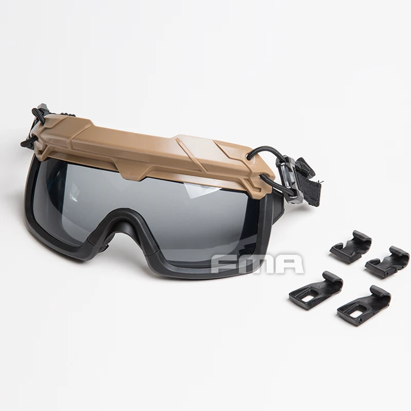 Tactical Helmet Safety Goggles GRAY Tactical riot goggles FOR all ARC guides with OPS-CORE specs Helmet