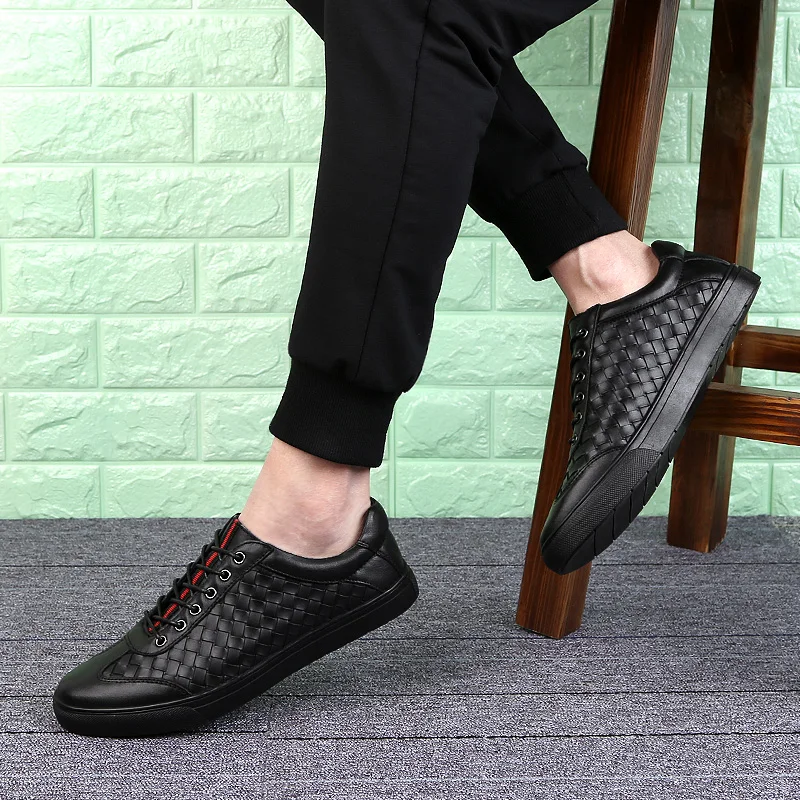 Casuais Livre Acima Da Genuíno Ata Dos Couro De Ar Ao Alta Homens Black Moda Malha Sapatos Qualidade 4 Sapatas Respirável Primavera Tênis qUOwxgx