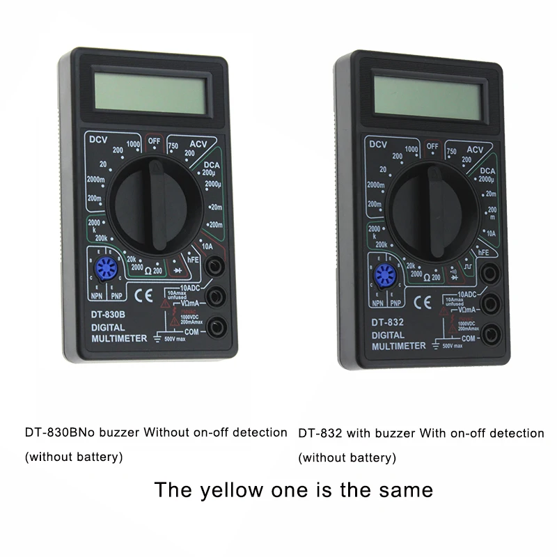Prostormer Digital Multimeter Voltmeter Handheld Motorized Resistor Current Multifunction AC DC Tester Tool DT830D/PT832