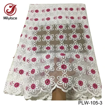 

Embroidered beads tulle lace fabric hot selling african net lace fabric nigerian french tissue lace fabric for party PLW-105