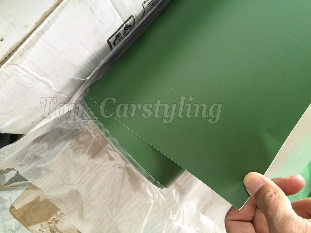 Army Green Matte Vinyl Wrap Film MATT Car Wrap With Air Bubble Free Matte military Foile For Vehicle Graphic  (6)