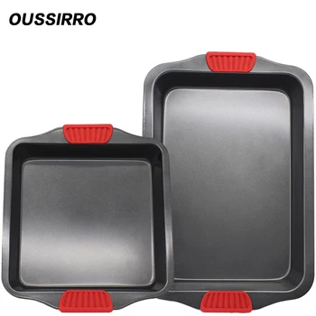 

1pcs Baking Oven With Silicone Dandle Rectangular Square Baking Board Non Sticky Thickening