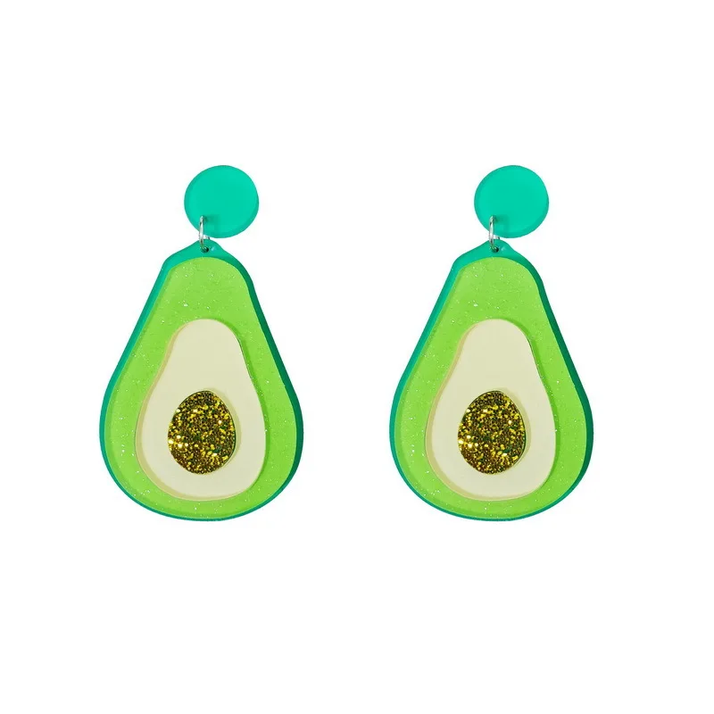 

Fashion Women Jewelry Personality Acrylic Fruit Stud Long Earrings