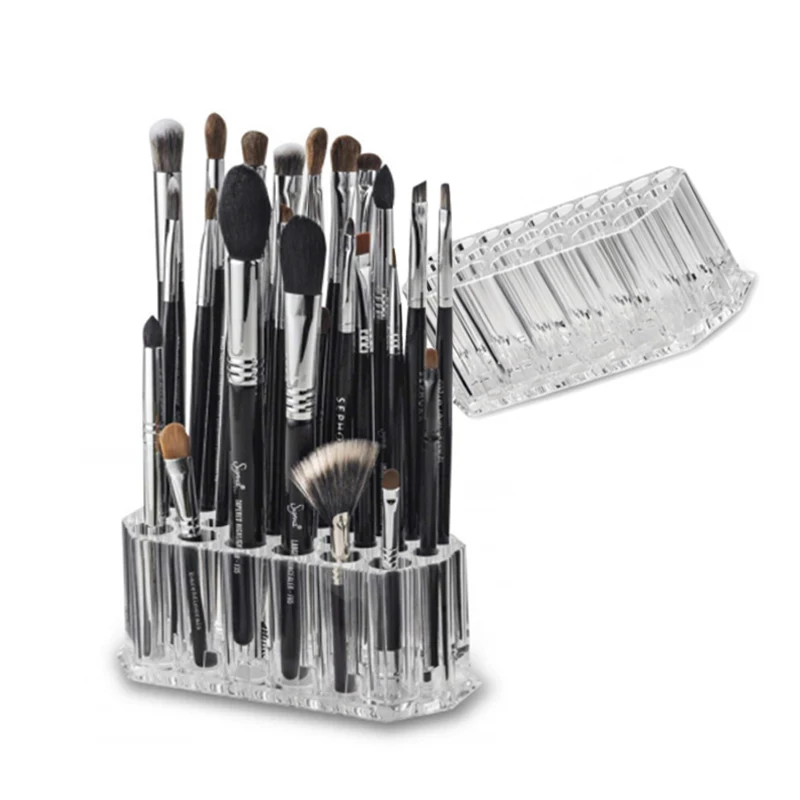 

Cosmetic Storage Box Acrylic Makeup Brush Rack Shelf 26 Hole Eyeliner Eyebrow Pencil Finishing Display Stand Makeup Tool Kit