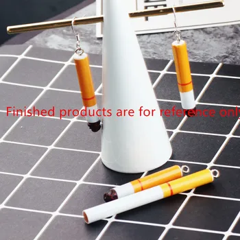 

Min order 20pcs/lot Exaggerated style cartoon cigarette shape acrylic beads fashion charms diy jewelry earring pendant accessory