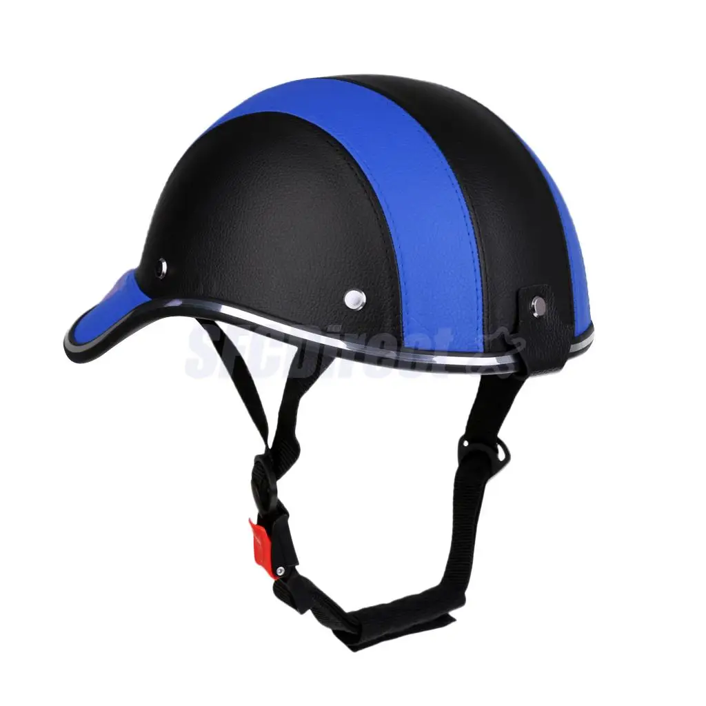 2Pcs Ultra-light Baseball Cap Style Motorcycle Riding Scooter Cycling Bike Helmet Anti-UV Safe Hat with Visor Black&Gold