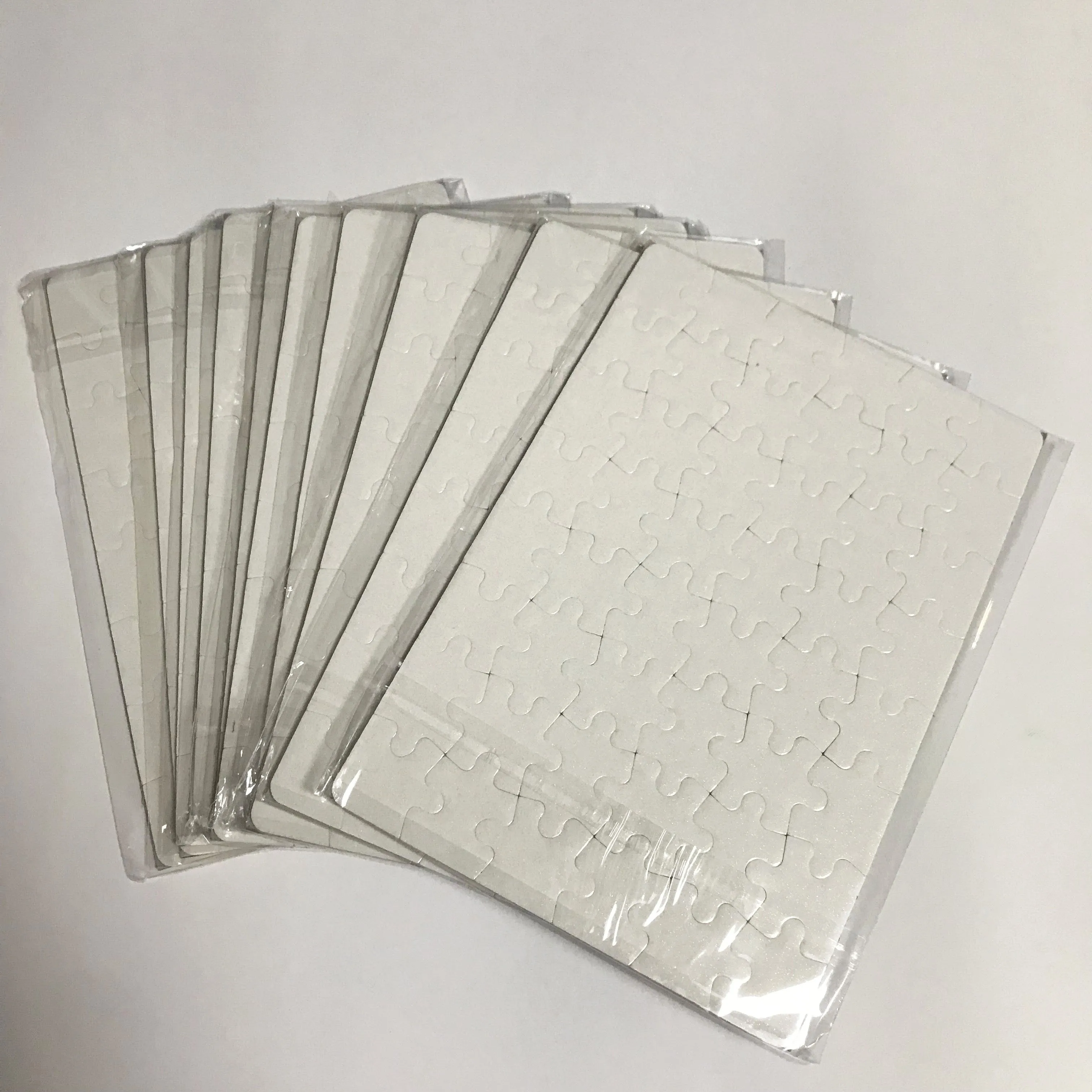 10Pcs White Blank Sublimation Jigsaw Puzzle Rectangle Pearly Puzzle Heat Press 
