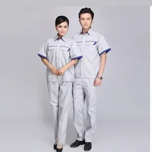 10 комплектов-рубашка и штаны) 4 s Автоматическое тиснение узора Клубная вечерняя Спецодежда костюмы летние с коротким рукавом ремонт двигателя магазин супермаркет комбинезоны