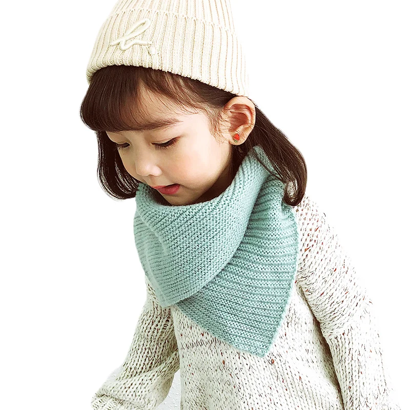 Осенне-зимний детский шарф, детские вязаные шарфы на пуговицах для мальчиков и девочек, модная теплая хлопковая одежда для малышей, аксессуары