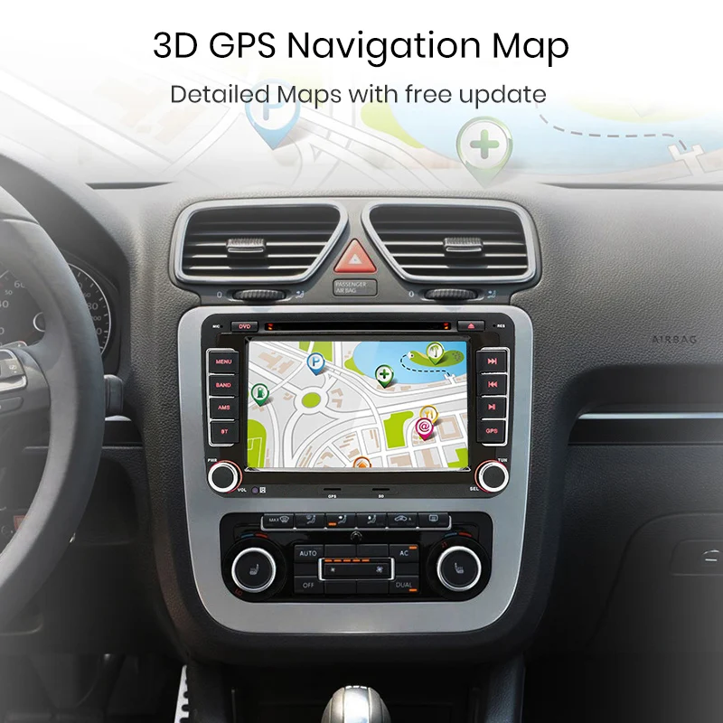 Автомагнитола Junsun 2 din 7 "с DVD плеером GPS навигацией и стереозвуком для