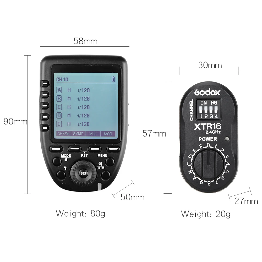 GODOX XPro-C E-TTL 2,4G Беспроводная Высокоскоростная синхронизация 1/8000s X система высокоскоростная вспышка триггер+ 4x XTR-16 для камер Canon EOS