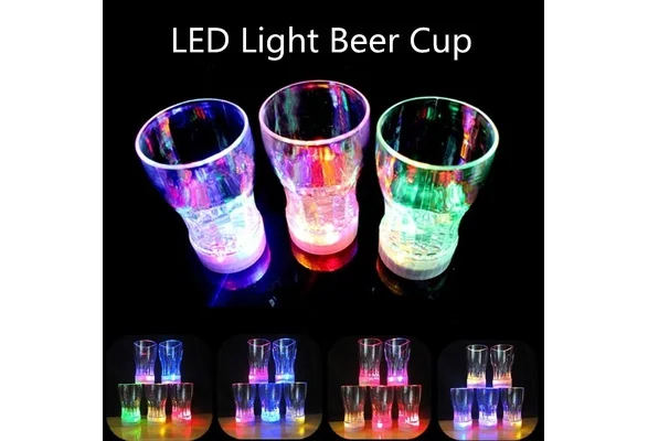 

Glasses Beer Cup LED Inductive Rainbow Color Flashing Light Glow Mugs For Party Club bar DIY decor Cups