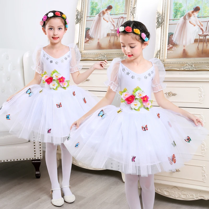 

fashion Children's Performance Dress Girl Princess Chorus Kindergarten Dance Dress Sequined Performance stage dance costume