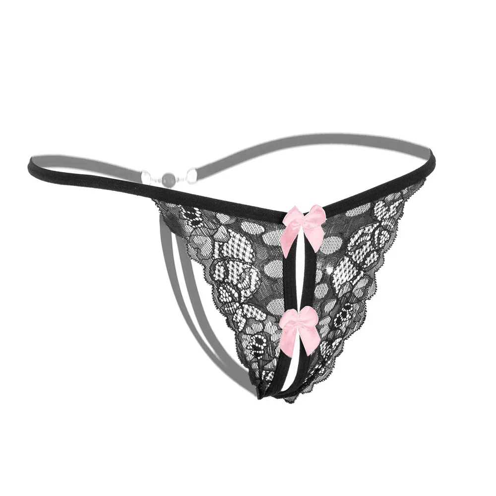 

ARIGREBEN #Z5 NEW HOT FASHION 2019 Free Ship Women's Sexy Lace Pearl Low-Waist G-String Hollow Underwear Thongs Panties