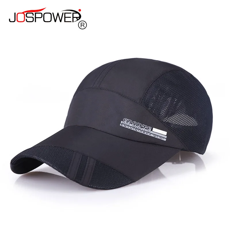 

JOSPOWER 2017 New Summer Traveling Hat Breathable Mesh Baseball Cap Bone Quick Dry Casual Caps for Men Women 8Colors