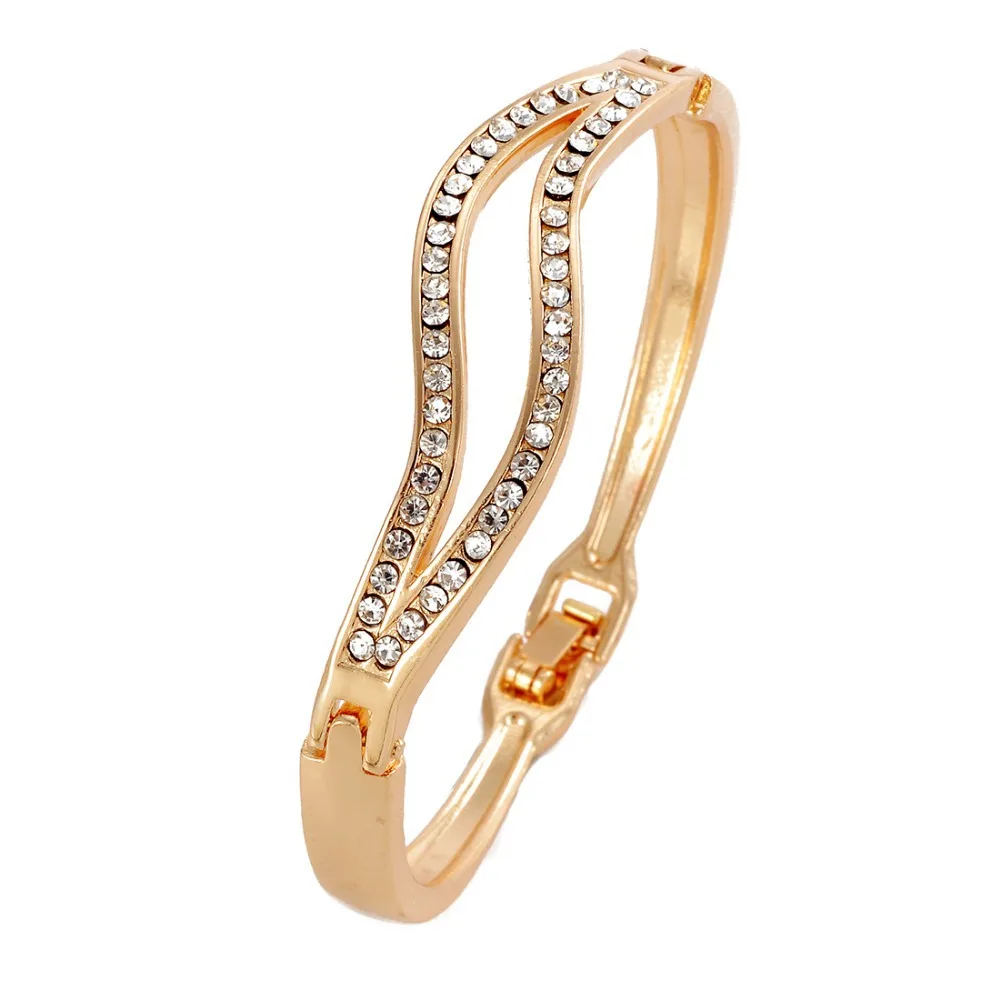 Wholesale OL Simple Elegant Design Gold Bangle For Lady Accessories