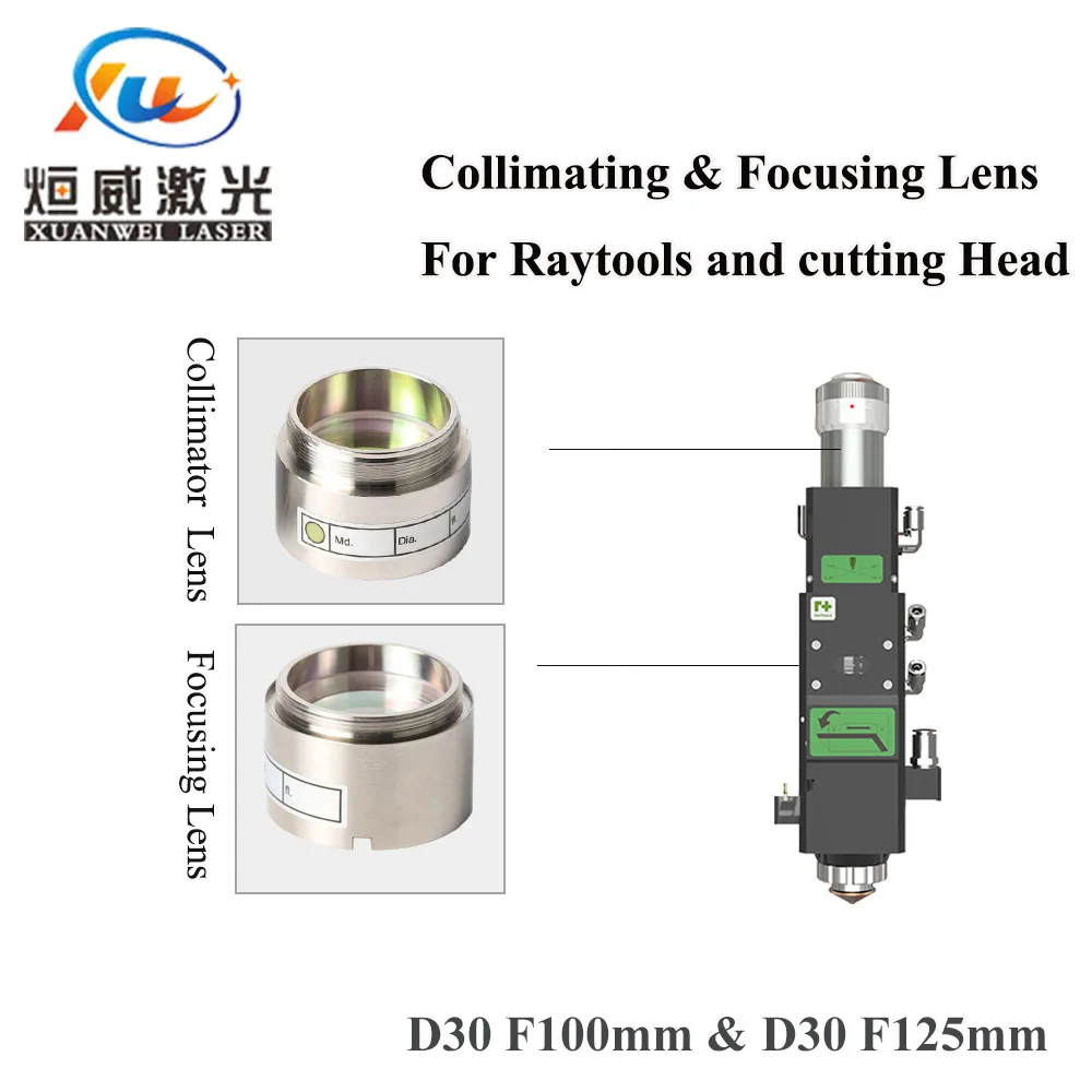 Fiber Laser Focus Lens D30 F100 F125mm with Lens Holder for Raytools WSX Laser Cutting Head BT240 BT260 BT240S 0-4KW Fiber Laser Focus Lens D30 F100 F125mm with Lens Holder for Raytools WSX Laser Cutting Head BT240 BT260 BT240S 0-4KW