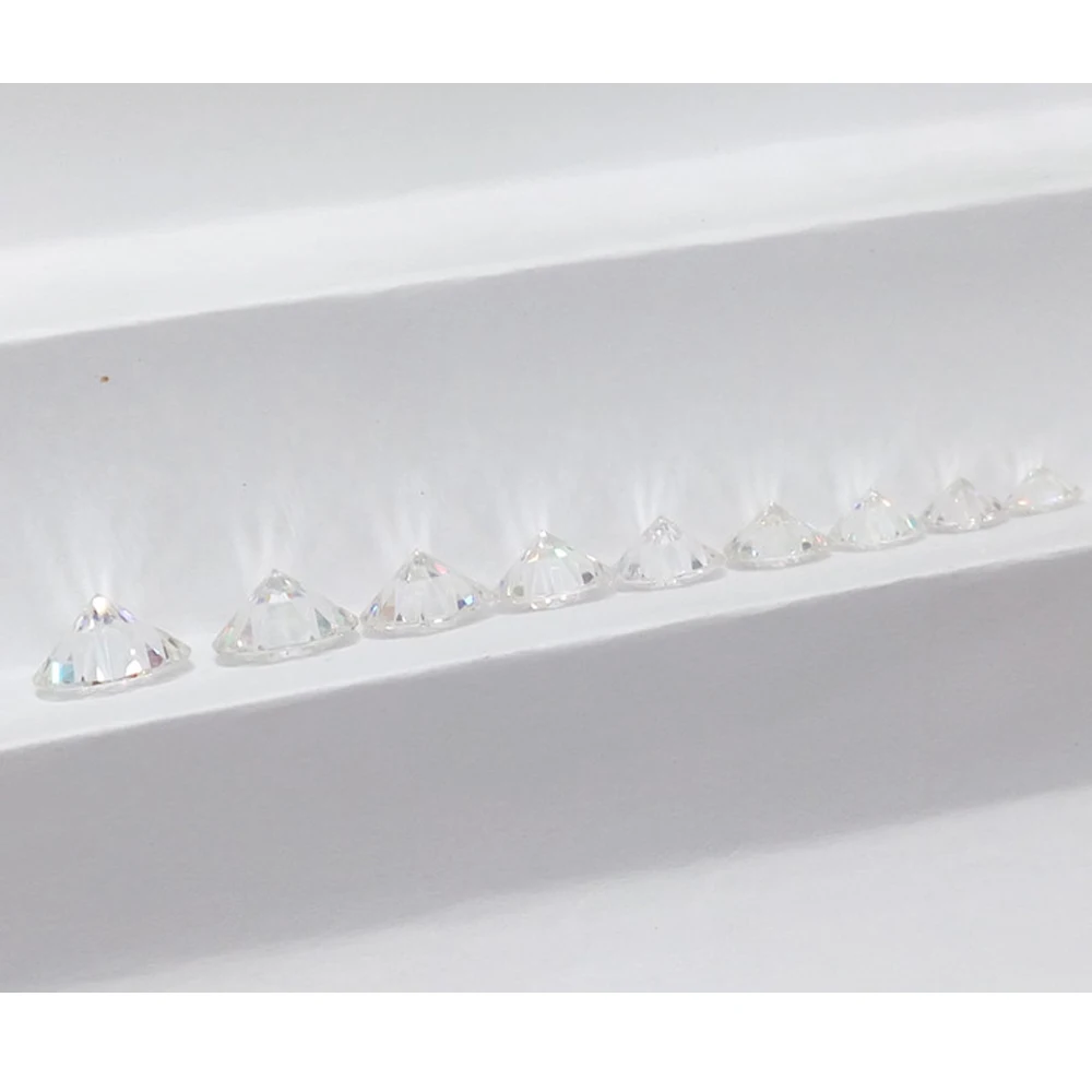 Круглая бриллиантовая огранка 2.0ct карат 8 мм F цвет Муассанит Свободный Камень VVS