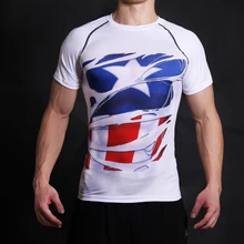 Captain America Civil War Shirt Tee 3D Printed T-shirts Men Fitness jogges Clothing Male Tops Funny T Shirt Superman Costume