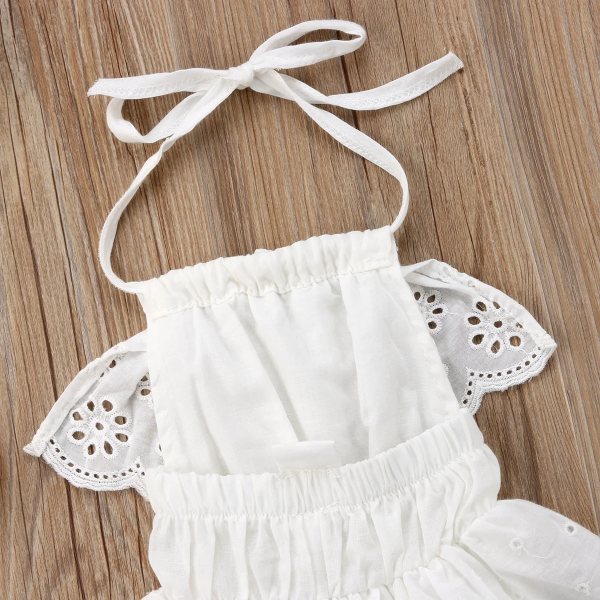 Aniyah It's All White Eyelet Lace Romper Olive and Quin