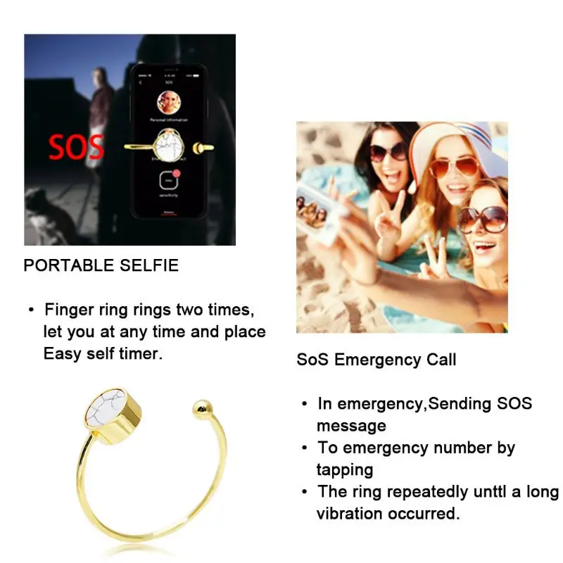For SHAREMORE Smart Bangle Jewelry Bracelet Multi-functional Personal Security Emergency Call Magnetic Wireless Rechargeable