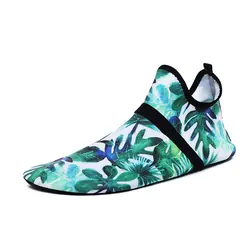Летние легкие водонепроницаемая обувь Женские однотонные уличные Мужские Аква-пляжные туфли Нескользящие Сникеры для плавания