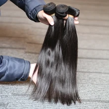 Rosabelet cor natural cabelo brasileiro tecer pacotes reta não transformados produtos de cabelo humano 6-30 28 30 Polegada cabelo virgem cru