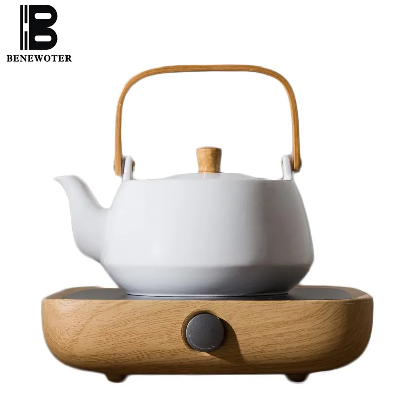 220V Simple White Ceramic Teapot Electric Ceramic Heaters Kung Fu Tea