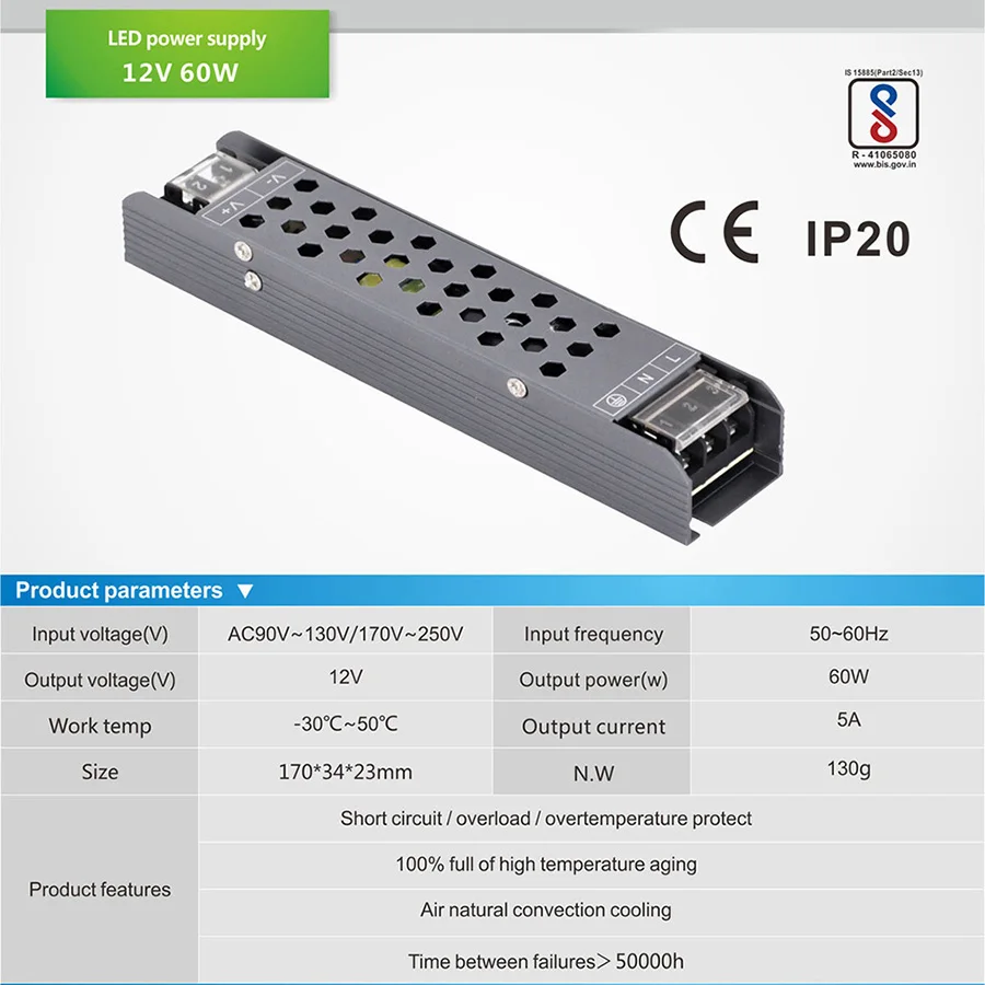 IP20 60w 