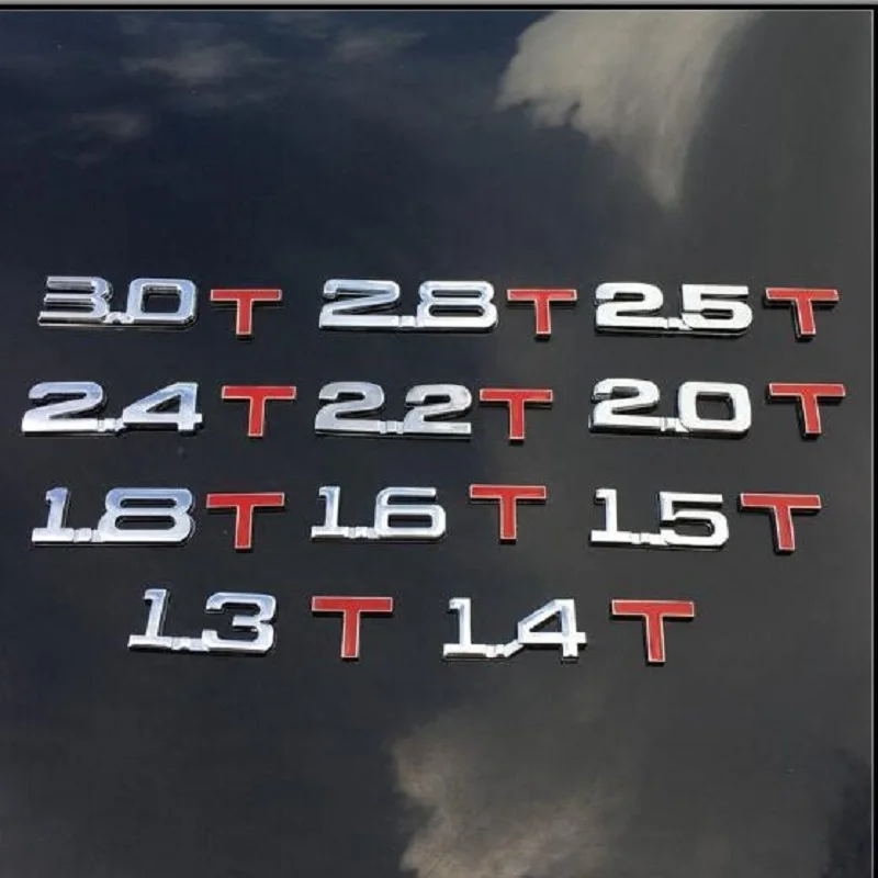 

T Number Supercharging Chrome Metal Car Styling Emblem Badge Refitting Exterior Cool Decal Logo 3D Sticker for Chevrolet Cruze