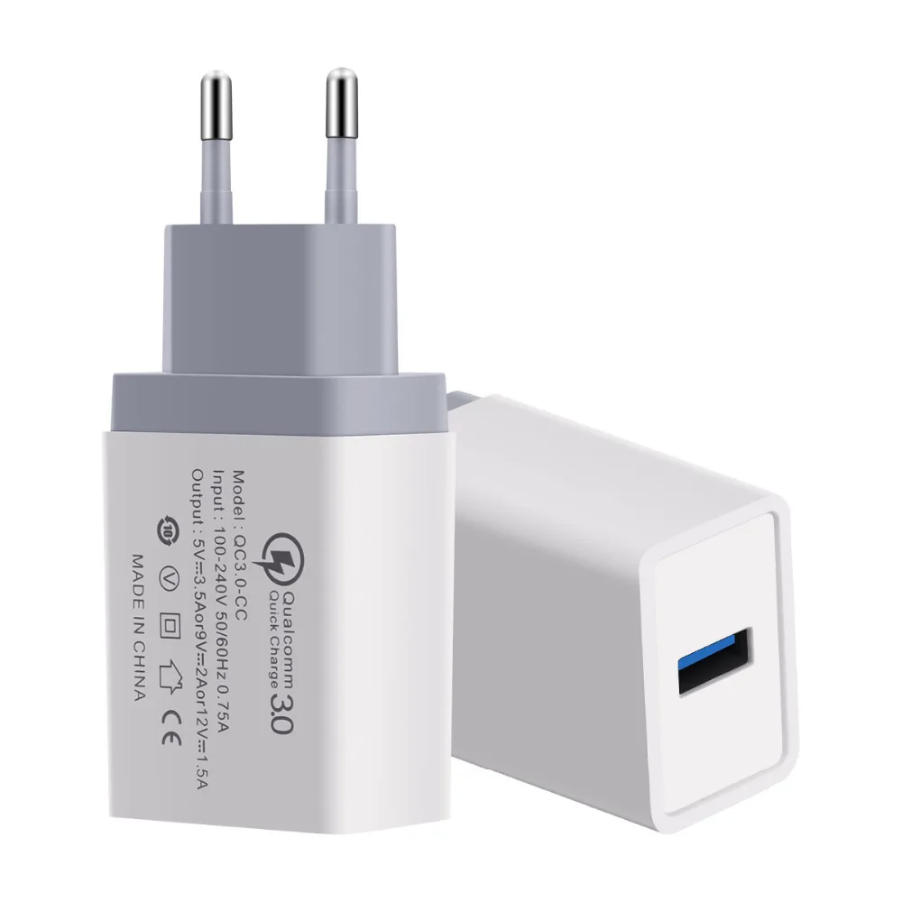 جديد QC 3.0 السفر الهاتف المحمول شاحن التوصيل السريع شحن 3.0 منفذ USB أحادي 5 V/3.5A 15 W متوافق ل iphone سامسونج Xiaomi
