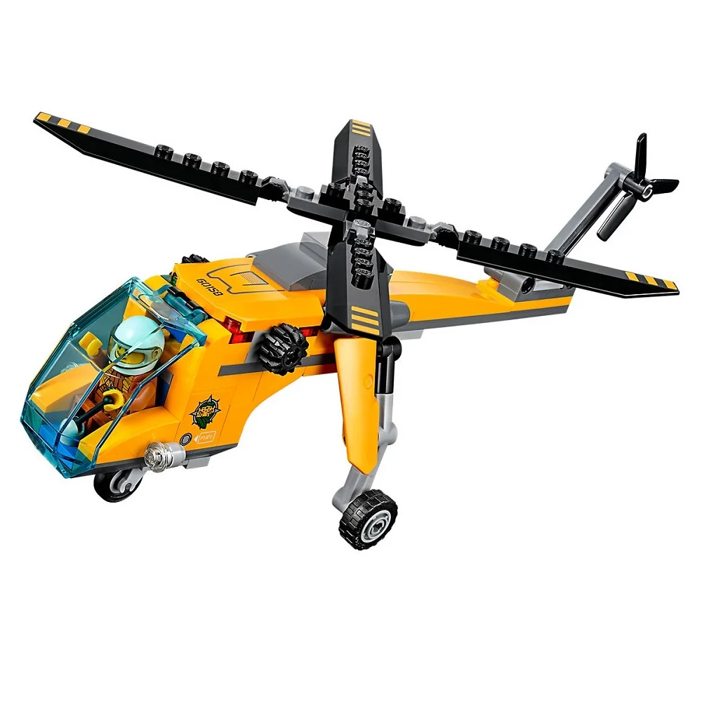 Jungle Cargo Helicopter City исследователи джунглей 60158 строительные блоки кирпичи модель