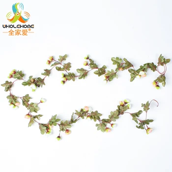 

1pcs Rattan Silk Artificial Flowers High Quality European Style Vivid Rose Flowers for Wedding Home Fence Spring Decor DIY Craft