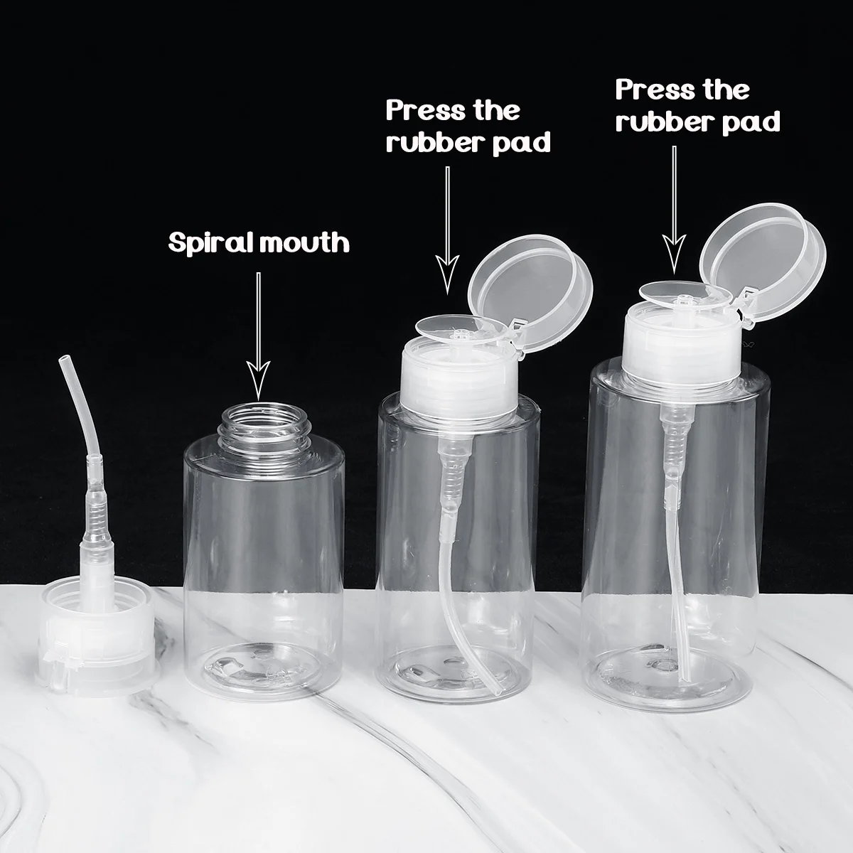 

300ml 200ml 150ml Push Down Makeup Remover Clear PP Empty Bottle Press Pump Travel Dispenser Toner Emulsion Water Liquid Bottle