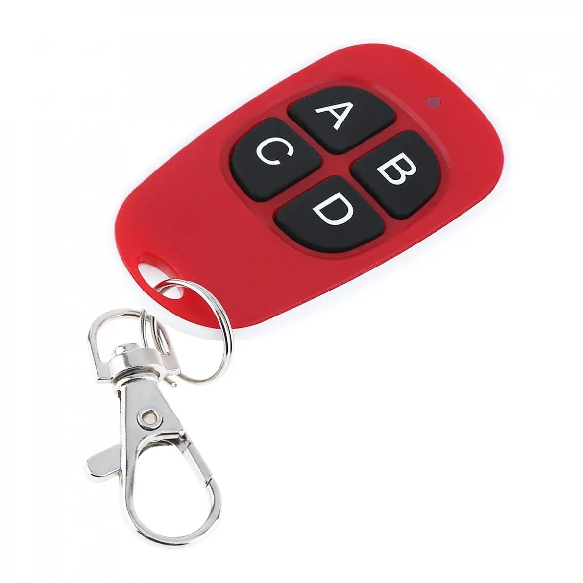 

433Mhz plastic 4 Channel Duplicator Copy Wireless Remote Control with Keychain and Indicator Light for Universal Door Gate New
