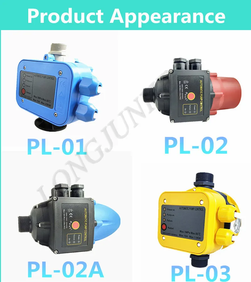 

Hot Sale 220V Pump Controller Switch Automatic Electric Electronic Switch Control Water Pump Pressure Controller