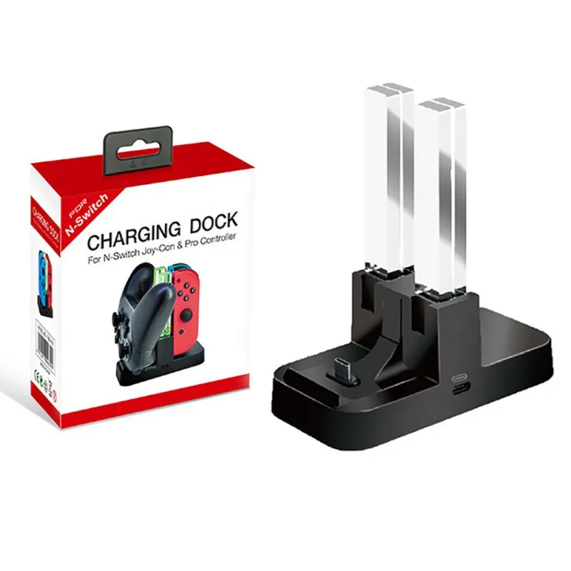 USB Зарядное устройство s для игровой контроллер светодиодный зарядки зарядное устройство для док-станции базовый держатель подходит для nintendo переключатель Pro S7