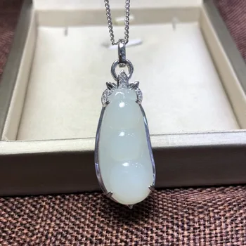 

New s925 inlay and tian baishi fudou pendant necklace for ladies present/1