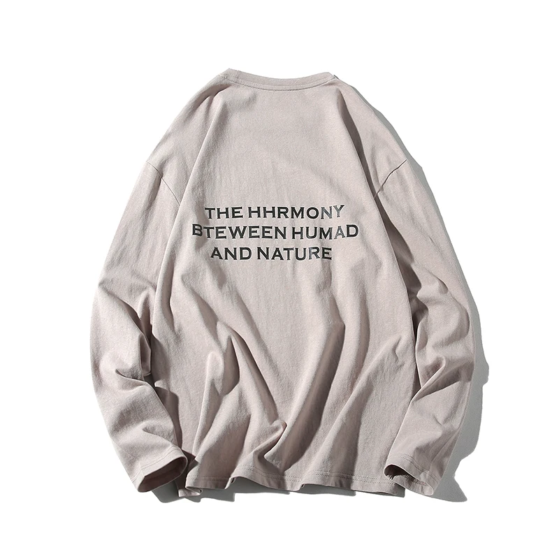 

ePacket shipping New Arrival Men Long Sleeve T-shirt Spring Summer Tops Tees 4 Colors Size M-3XL