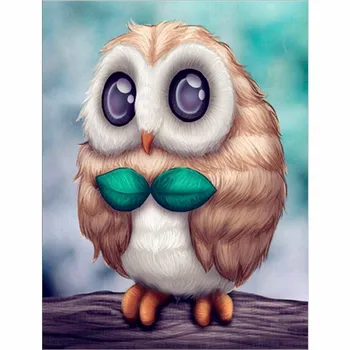 

Cartoon 5D Diy Painting Cross Stitch Diamond Painting Embroidery Lovely Owl Picture Art Craft Mosaic Picture By Numbers